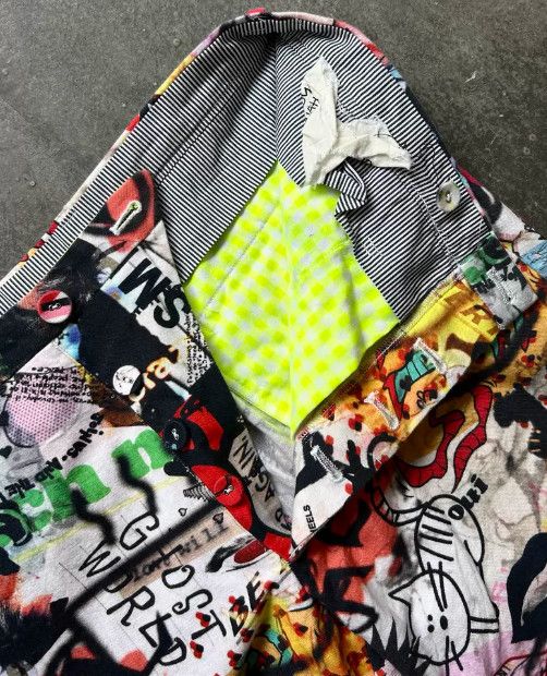 Nozomi Ishiguro NOZOMI ISHIGURO 2015SS Runway Graffiti Comic Print Pants Size US 39 - 8 Thumbnail