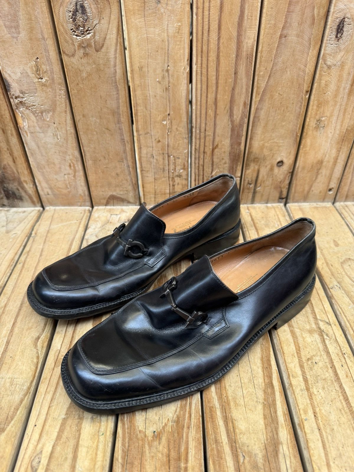 Salvatore Ferragamo Salvatore Ferragamo Black Men’s Leather Loafers Sz US 7.5 EE Size US 7.5 / EU 40-41 - 23 Thumbnail