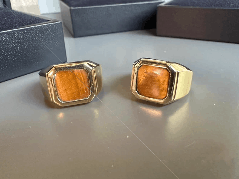 Wacko Maria wacko maria Amber Eye Gold Ring Size ONE SIZE - 6 Thumbnail