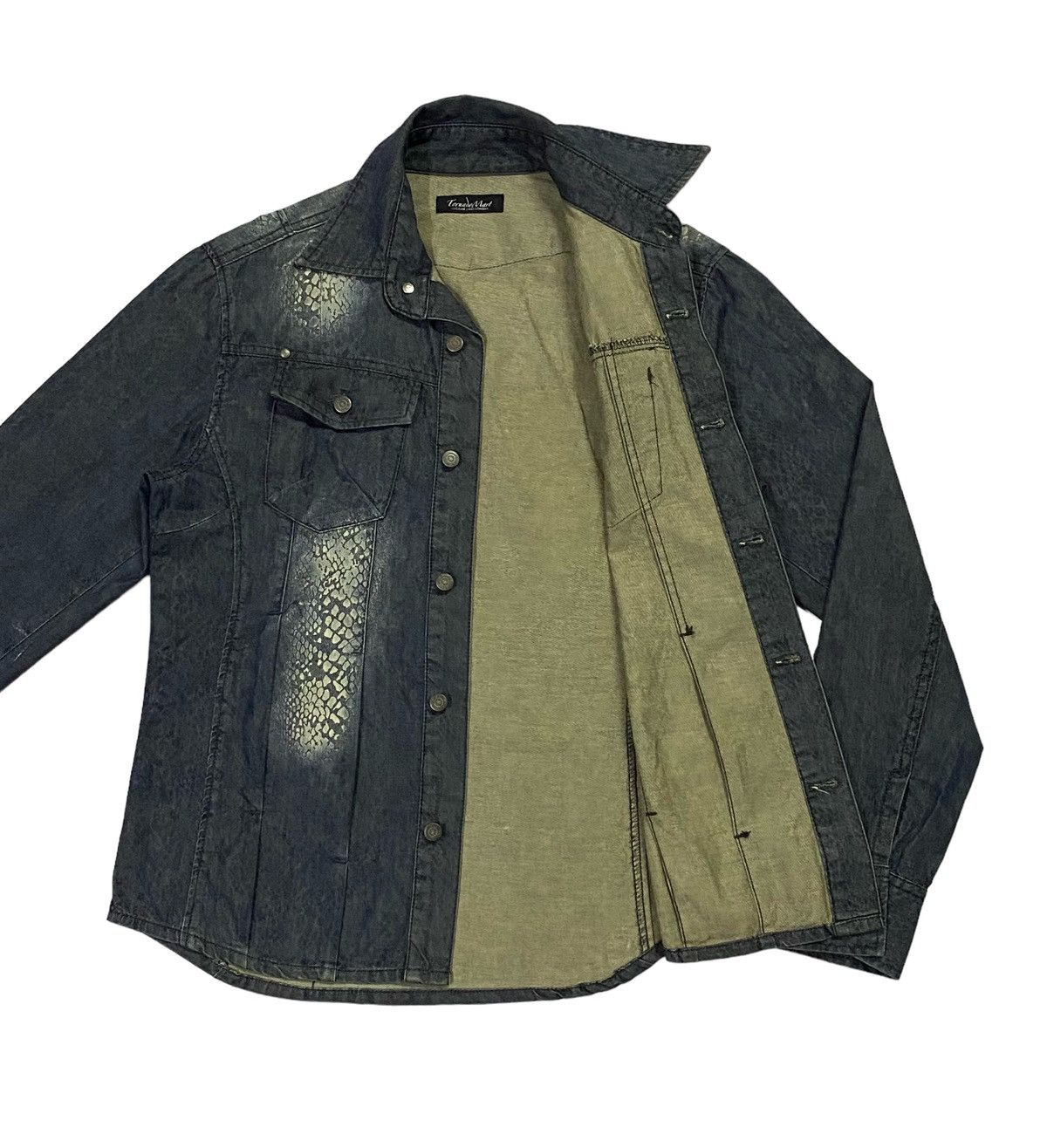 Tornado Mart Tornado Mart Snakeskin Printed Jeans Button Ups Shirt Size M / US 6-8 / IT 42-44 - 21 Thumbnail