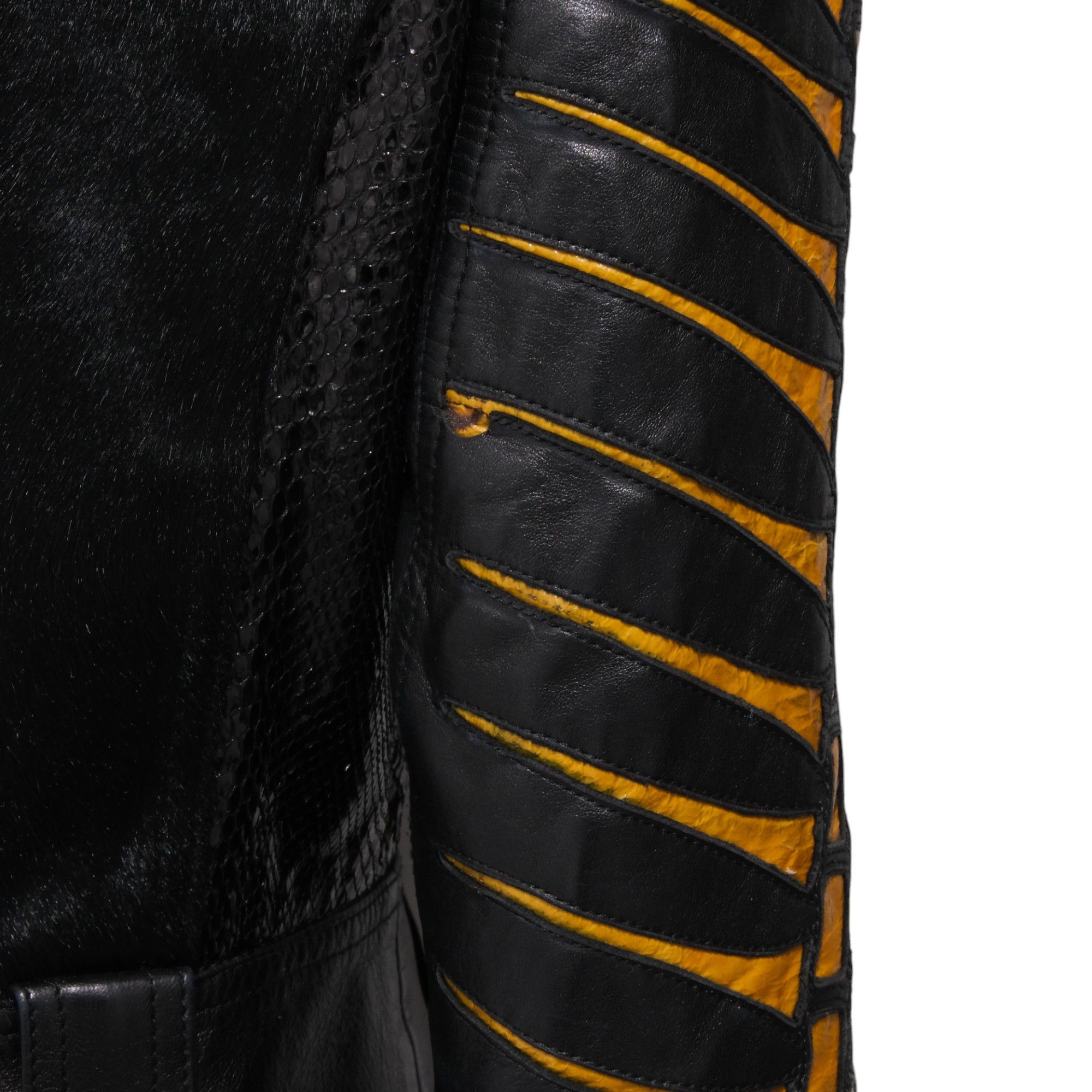 Roberto Cavalli FW2000 ICONIC Skeleton Double Rider Jacket Size M / US 6-8 / IT 42-44 - 6 Thumbnail