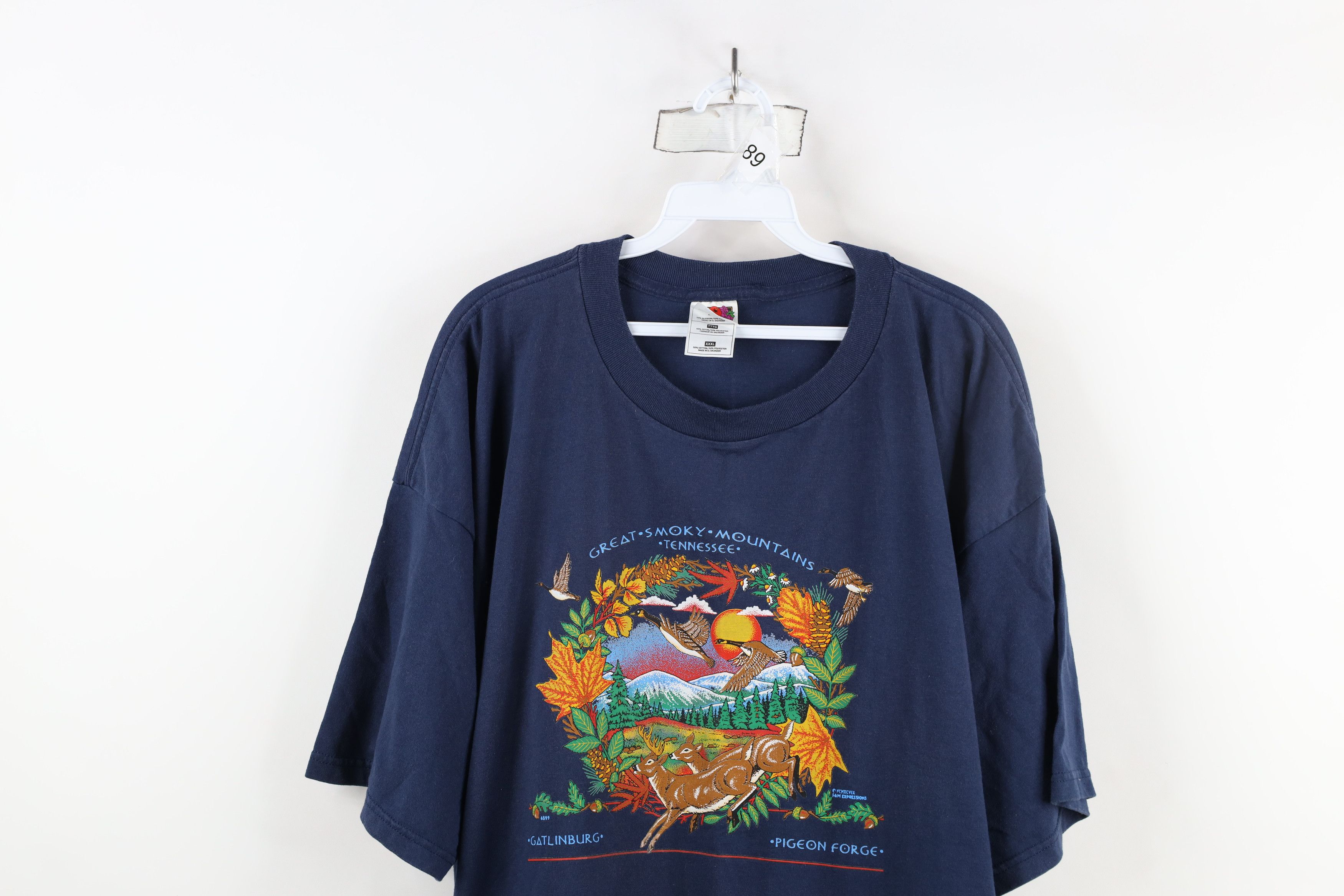 Vintage Vintage 90s Spell Nature Great Smoky Mountains T-Shirt Blue Size US XXL / EU 58 / 5 - 2 Thumbnail