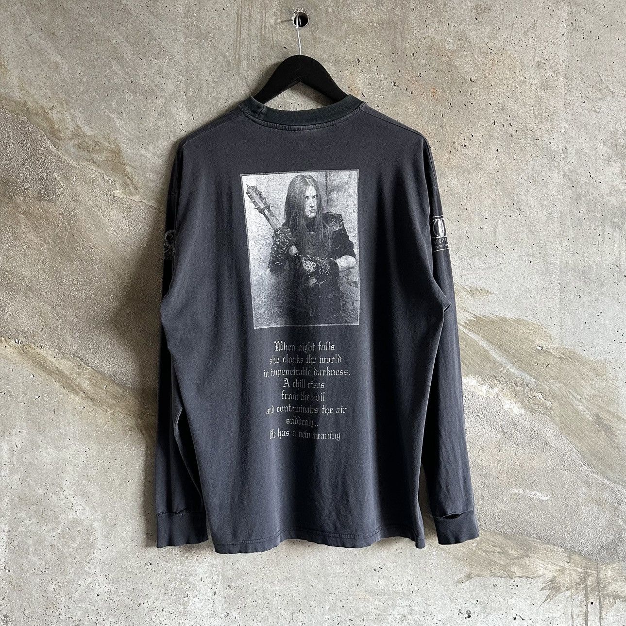 Band Tees Burzum 90’s “When Night Falls” Long Sleeve Shirt Size US XL / EU 56 / 4 - 2 Thumbnail