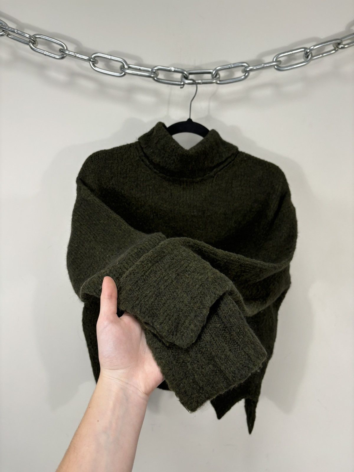 Maison Margiela Maison Margiela MM6 Khaki Green Mohair Turtleneck Sweater Size M / US 6-8 / IT 42-44 - 7 Thumbnail