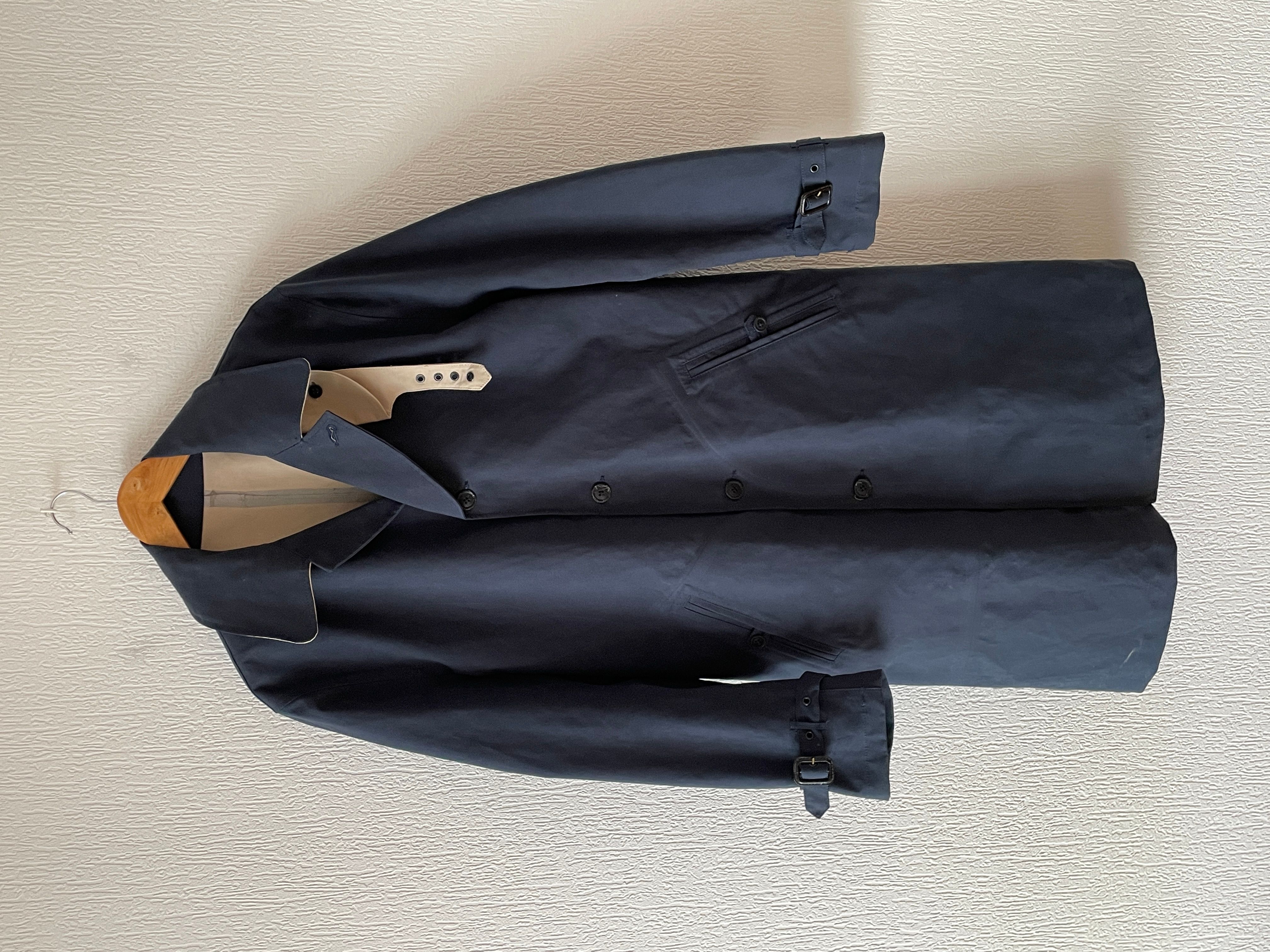 Pre-owned Acne Studios Coat Mac Shell Jacket Trench A8222-s In Navy Blue