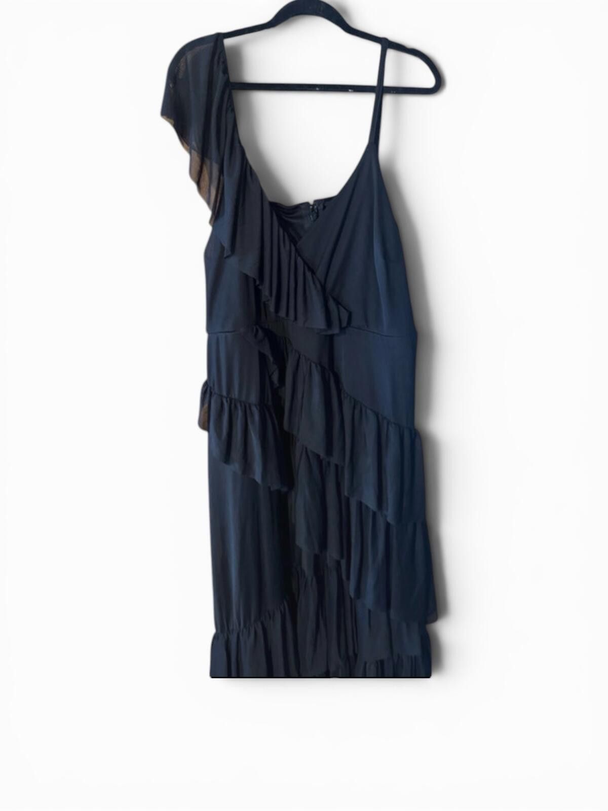 Other Torrid Deep Black Ruffle Detail Dress Size 4X Size 4XL / US 24-26 - 1 Thumbnail