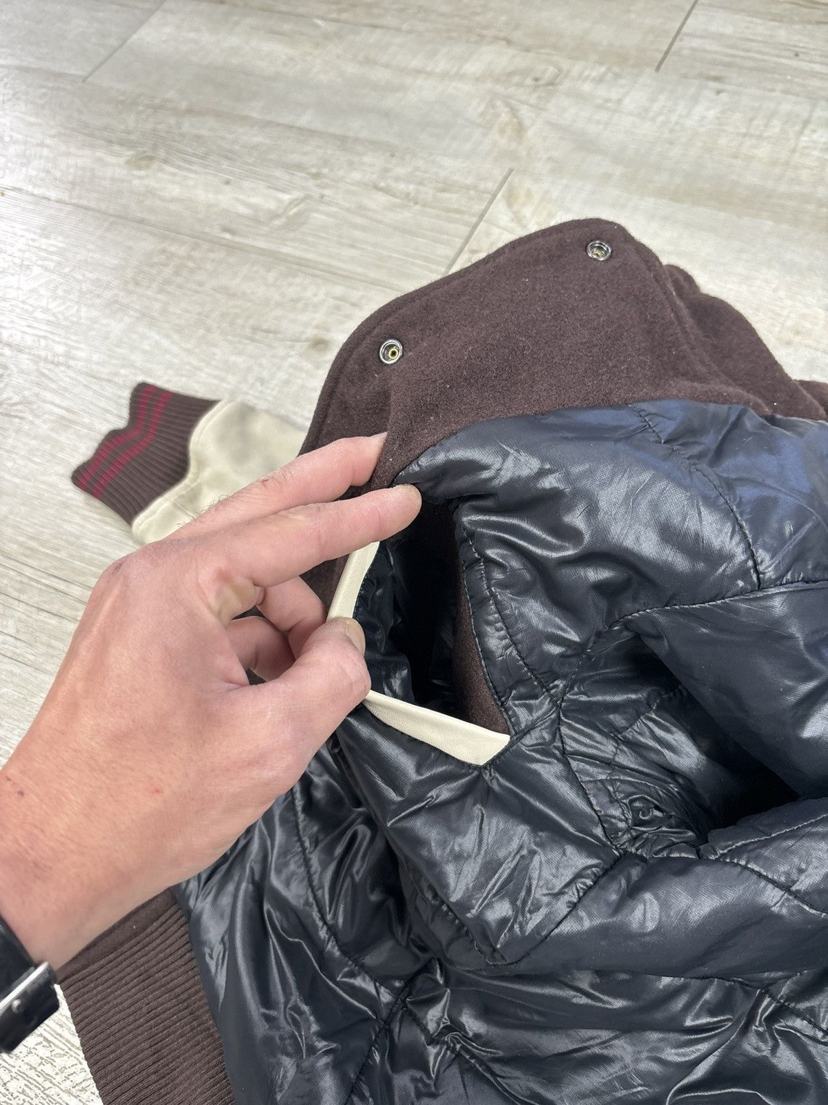 Nike SB Rare Sportswear Leather Tech Fleece Pack Wool Varsity Bomber Jacket Parka Coat Size M / US 6-8 / IT 42-44 - 19 Thumbnail