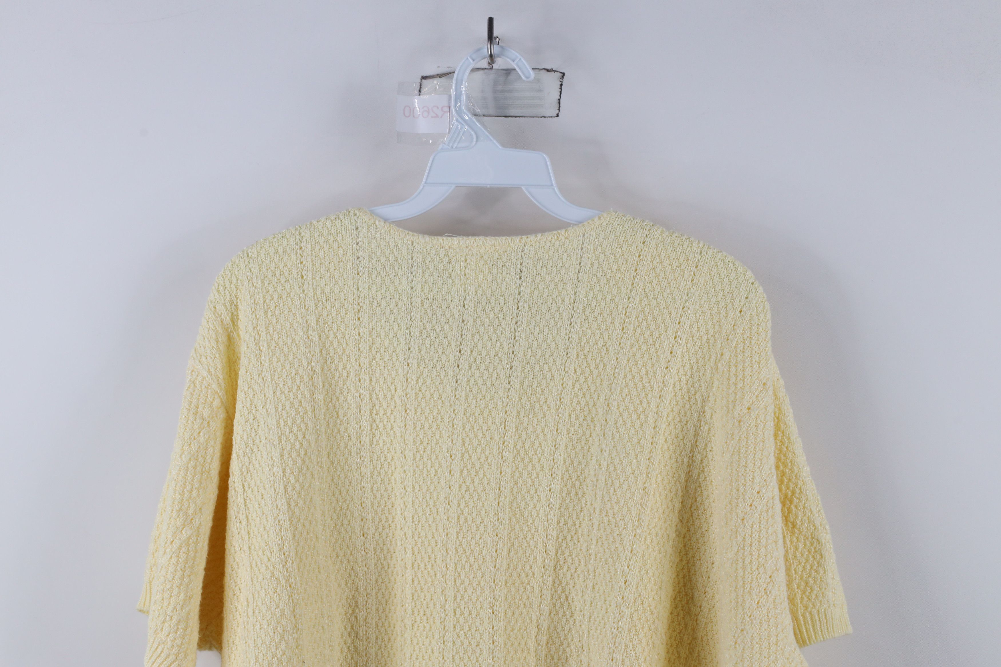 Vintage Vintage 90s Streetwear Ribbed Knit Short Sleeve Sweater USA Size L / US 10 / IT 46 - 8 Thumbnail