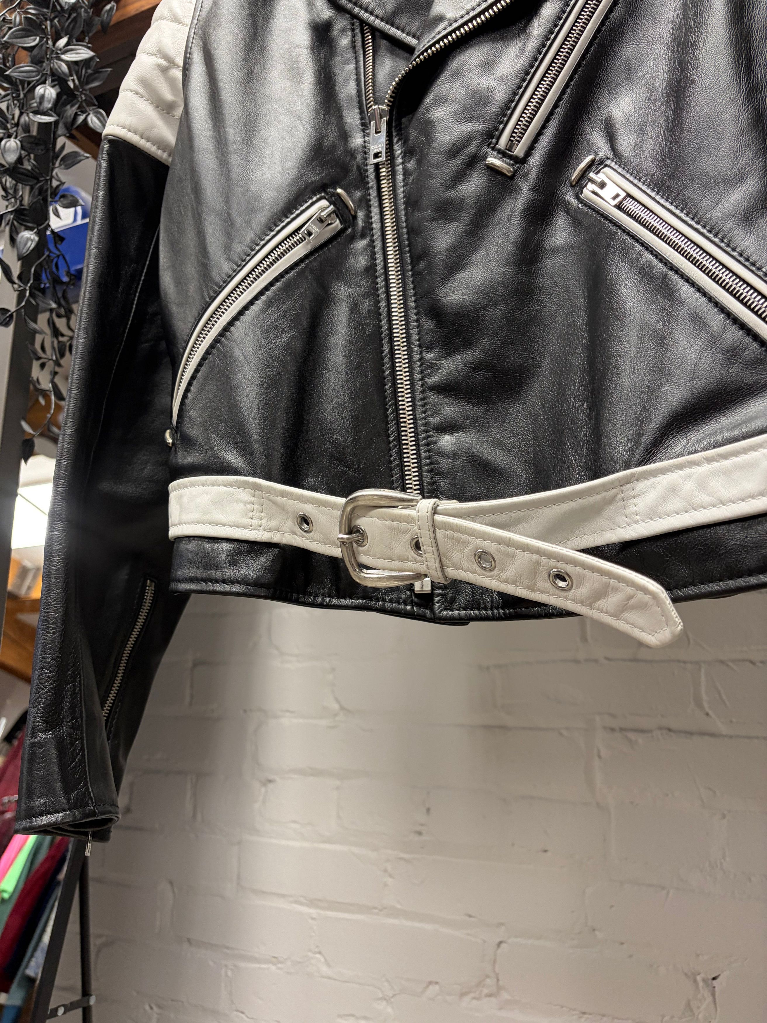 Celine SS2019 Celine by Hedi Slimane Runway Look 13 Padded Calfskin Leather Biker Jacket Size US M / EU 48-50 / 2 - 2 Thumbnail