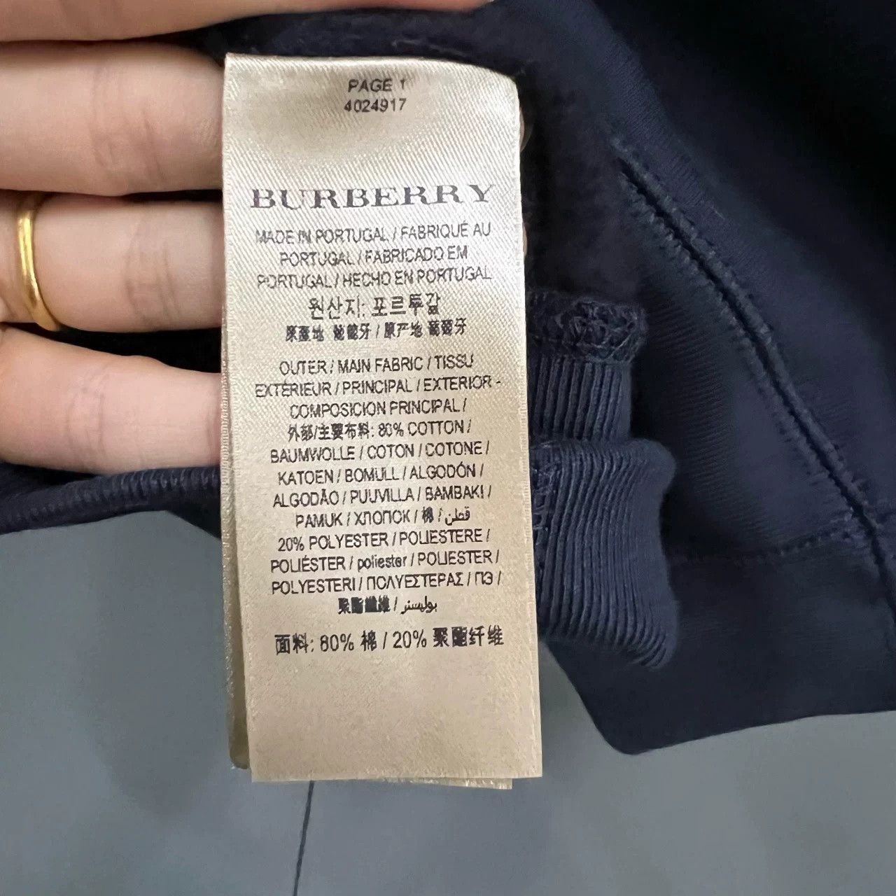 Burberry Burberry Navy Zip Hoodie Size US S / EU 44-46 / 1 - 3 Thumbnail