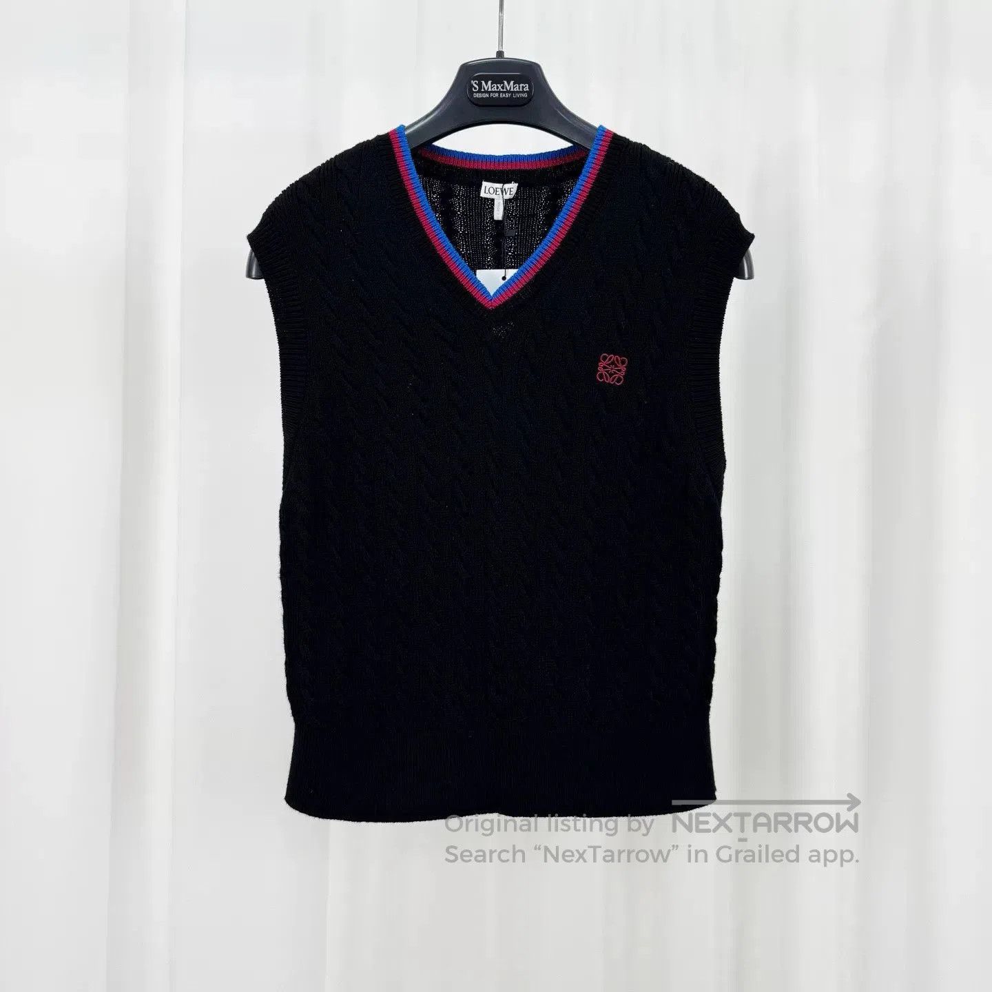 Loewe Loewe Black Embroidered Logo Knit Vest. Size US L / EU 52-54 / 3 - 1 Thumbnail