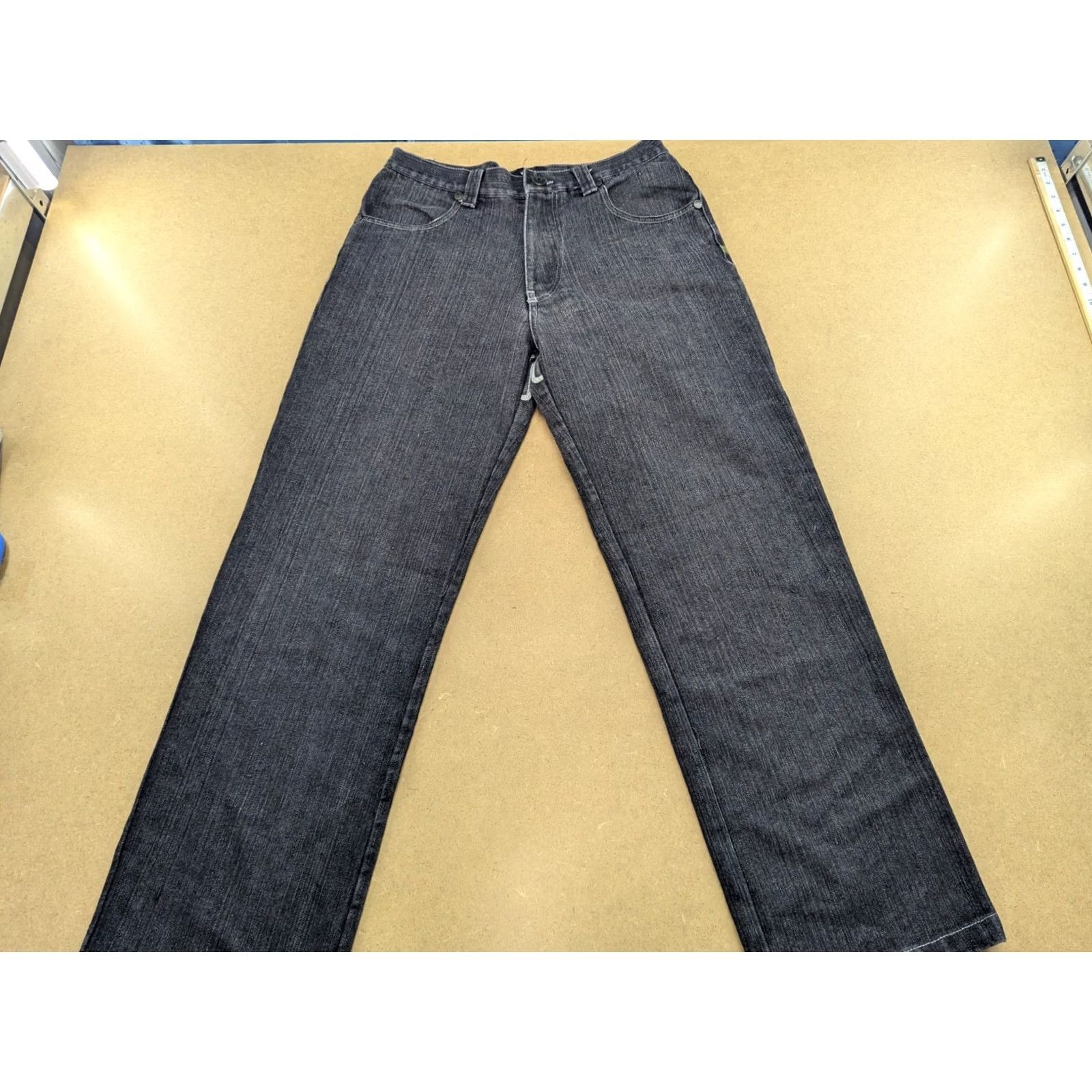 ESPIRIT VINTAGE Raw Blue Sacred Spirit Jeans W33 L29.5 Black Green Wings Straight Unisex Adults Jeans Mens Womens Boys Girls Size US 33 - 2 Thumbnail
