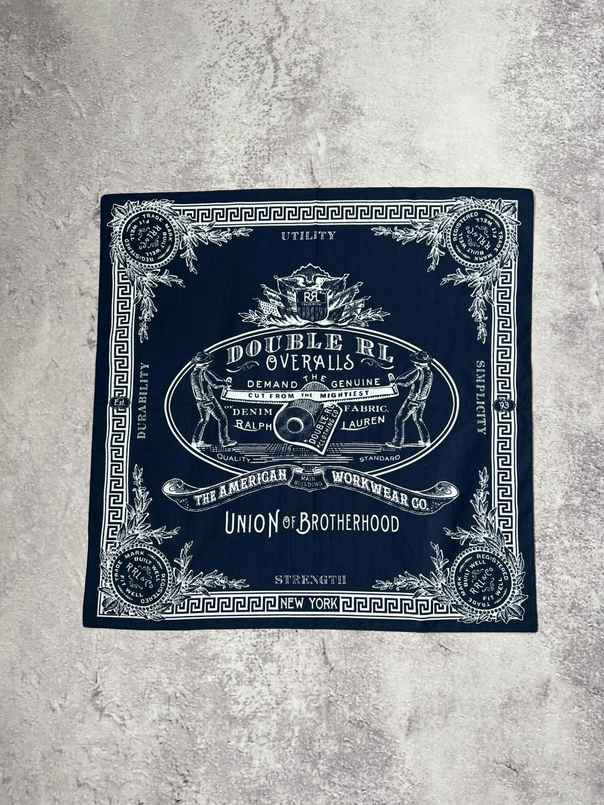 RRL Ralph Lauren × Vintage Vintage Double RL (RRL) Bandana