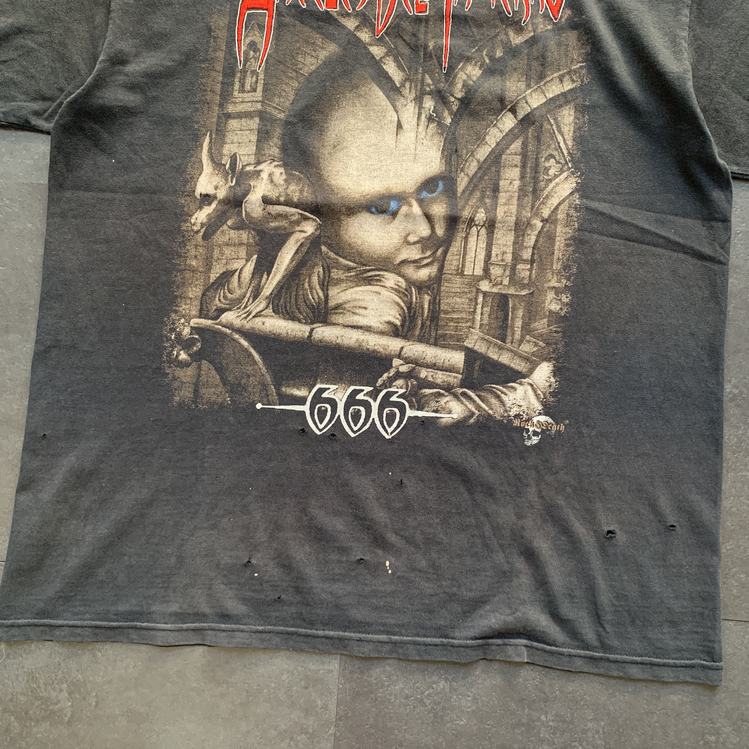 Vintage Vintage Angeles Del Inferno 666 Heavy Metal Band Tee Shirt Size US L / EU 52-54 / 3 - 4 Thumbnail