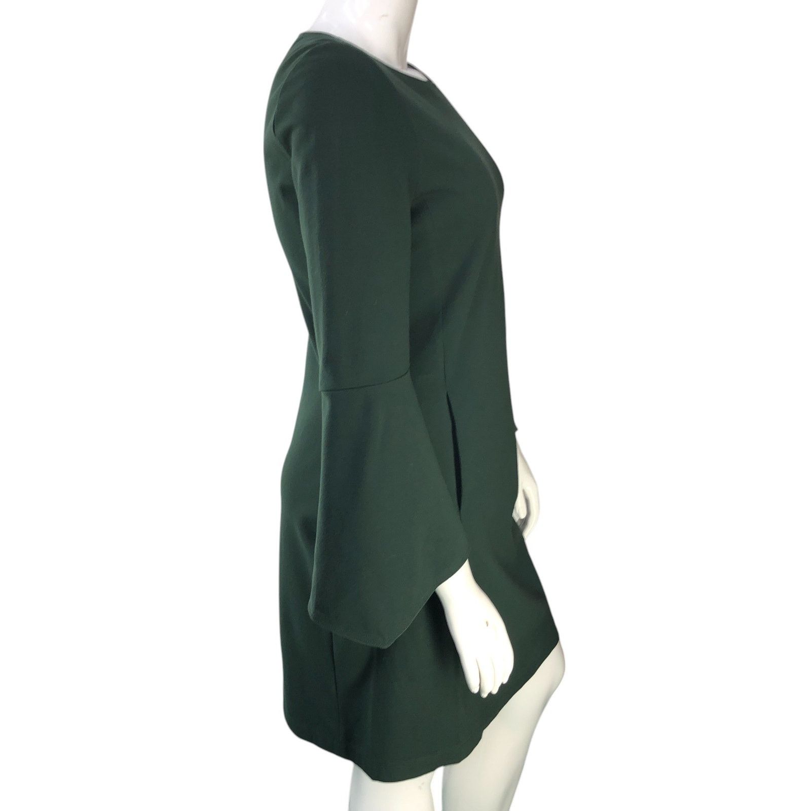 Lafayette 148 Size L Dress Flare Sleeve Round Neck POCKETS