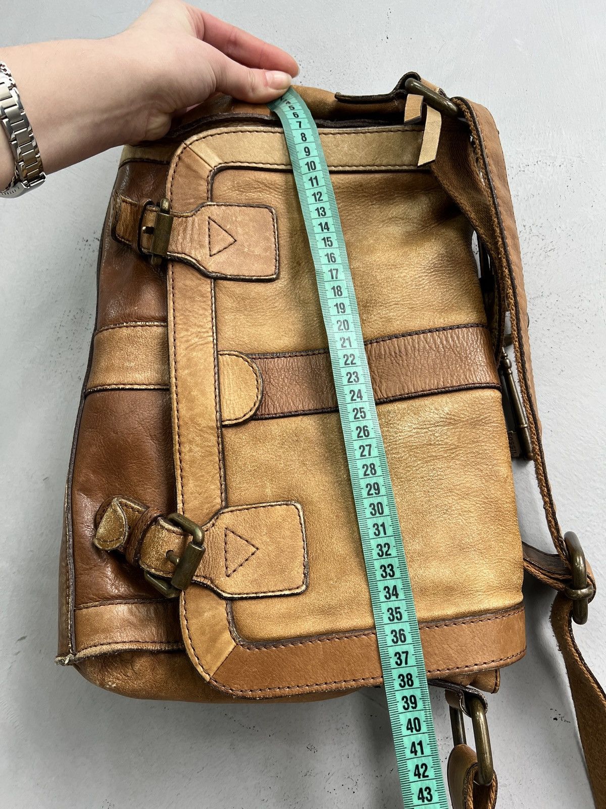 Fossil Kmrii style leather avant garde shoulder bag y2k Size ONE SIZE - 14 Thumbnail