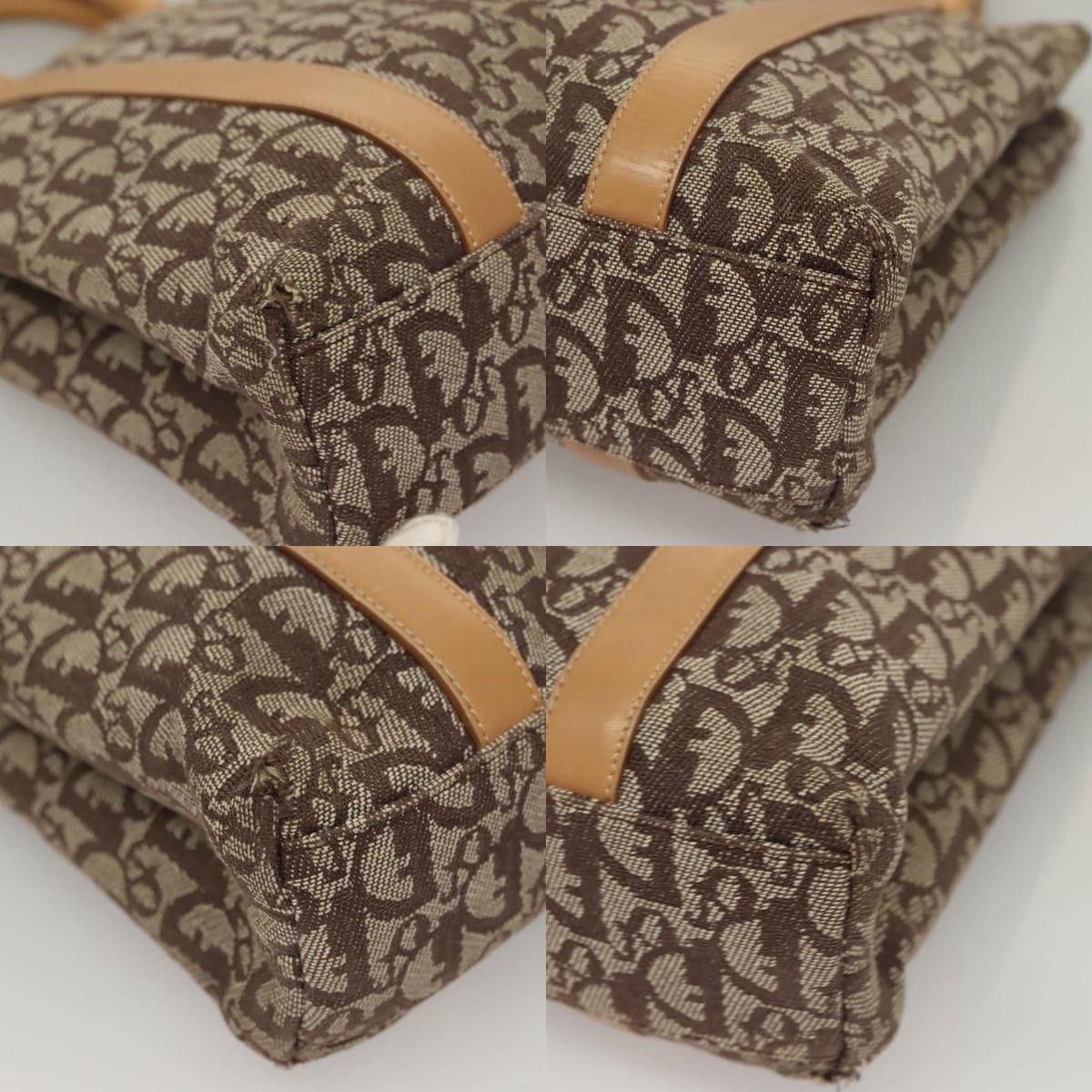 Dior DIOR Trotter Canvas Hand Bag Brown Gold Size ONE SIZE - 10 Thumbnail