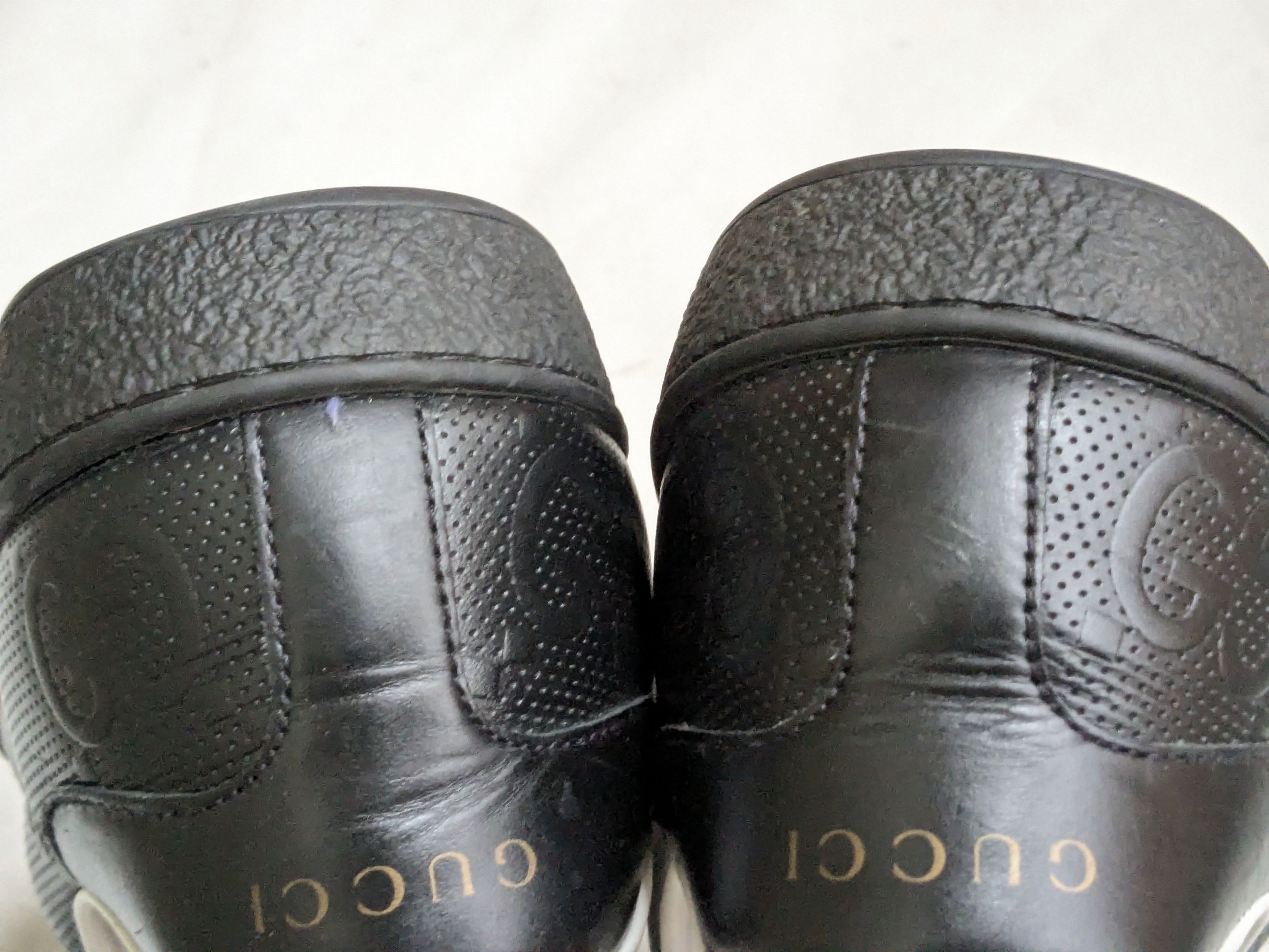 Gucci Gucci Ace Sneakers 8.5 Black Leather Monogram GG Logo Size US 8.5 / EU 41-42 - 16 Thumbnail