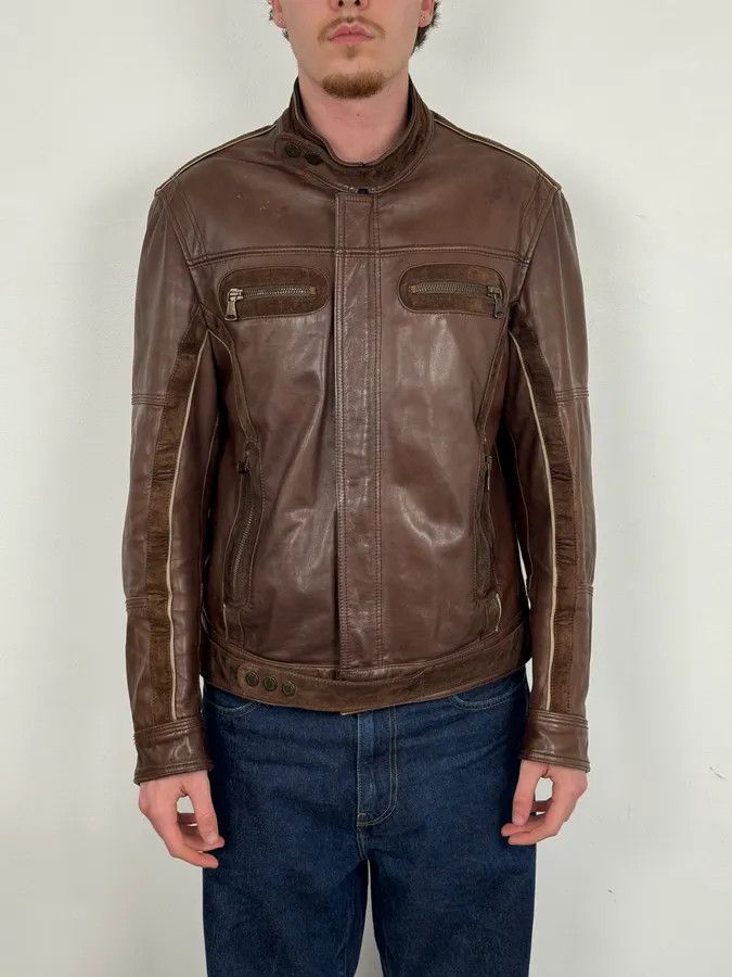 Dolce & Gabbana SS2005 Dolce & Gabbana Brown Hybrid Leather Premium Jacket Size US L / EU 52-54 / 3 - 2 Thumbnail