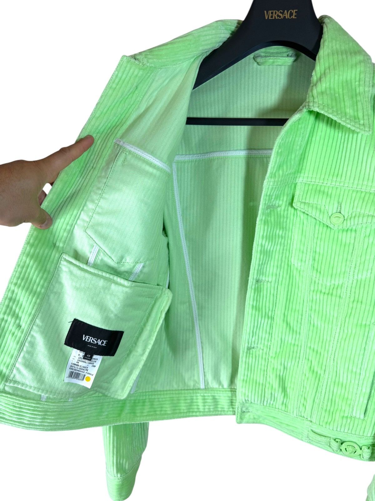 Versace Versace Green Corduroy Jacket & Pants Set Size 38R - 7 Thumbnail