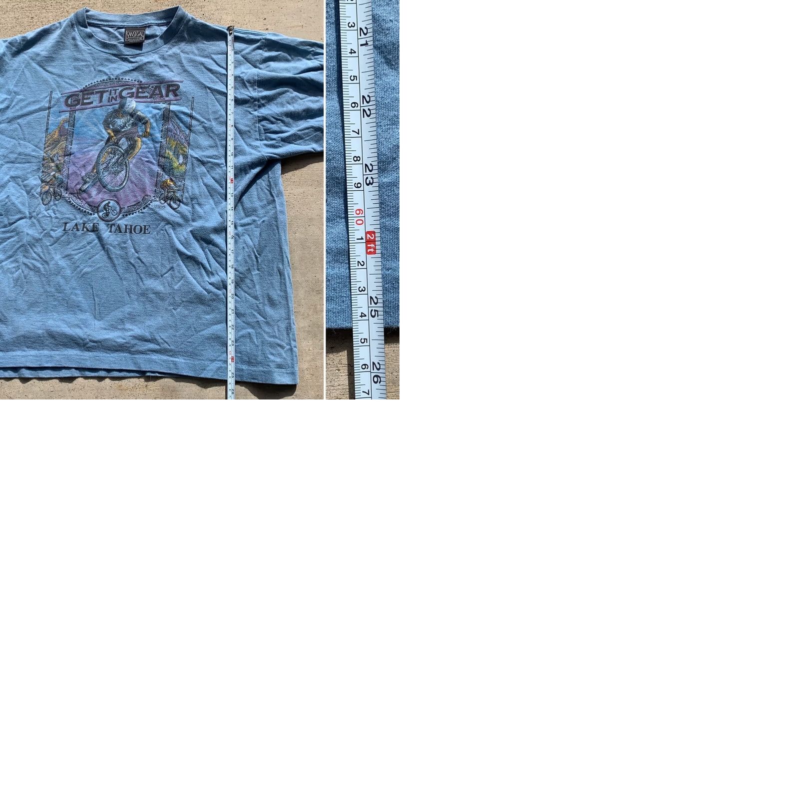 Vintage VINTAGE San Segal Sportswear Lake Tahoe T-Shirt Mountain Bike Tee XL Blue Men Size US XL / EU 56 / 4 - 9 Thumbnail