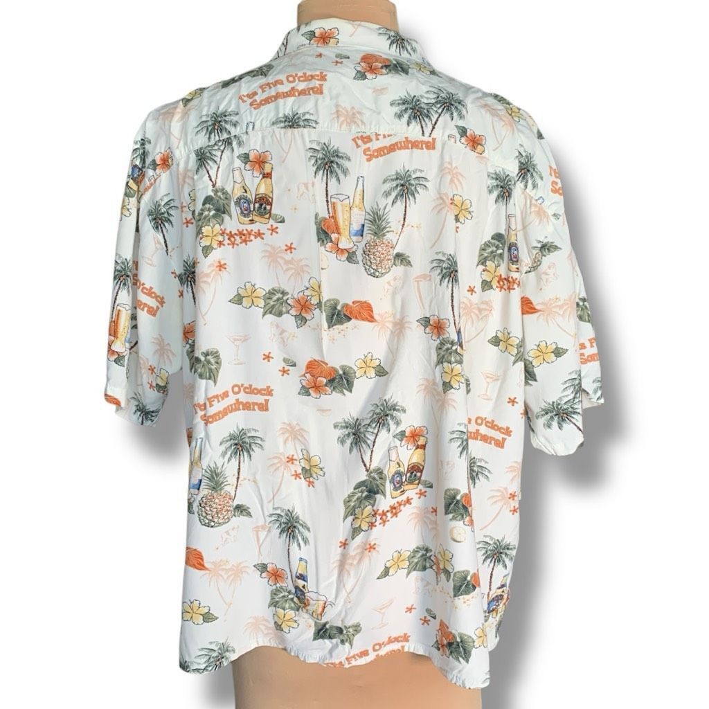 Big Dogs Vintage Y2K Big Dogs Top It’s Five O’Clock Somewhere Hawaiia Size US XL / EU 56 / 4 - 4 Thumbnail