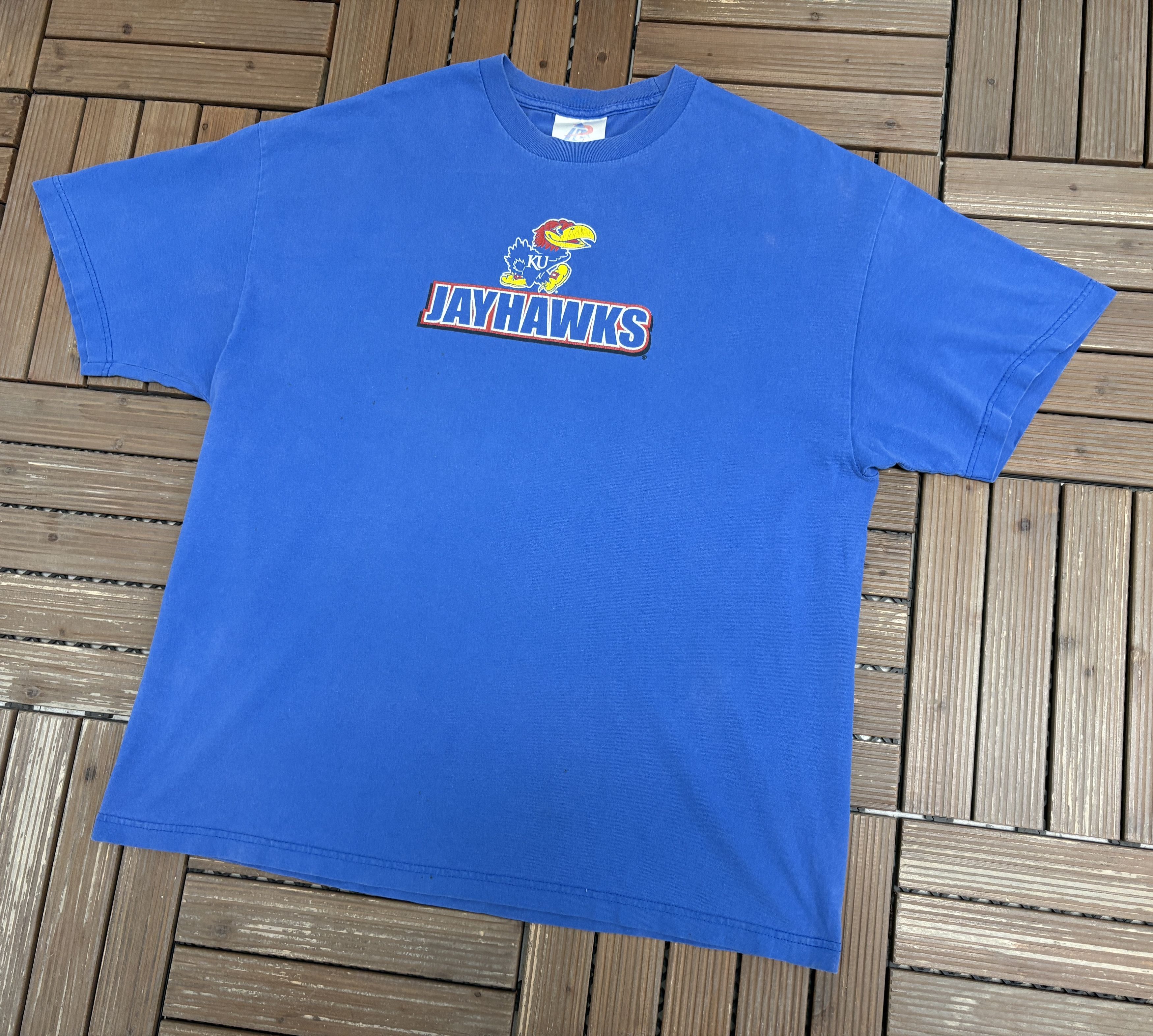 Vintage Kansas Jayhawks Vintage Blue T-Shirt Tee Size US XXL / EU 58 / 5 - 3 Thumbnail