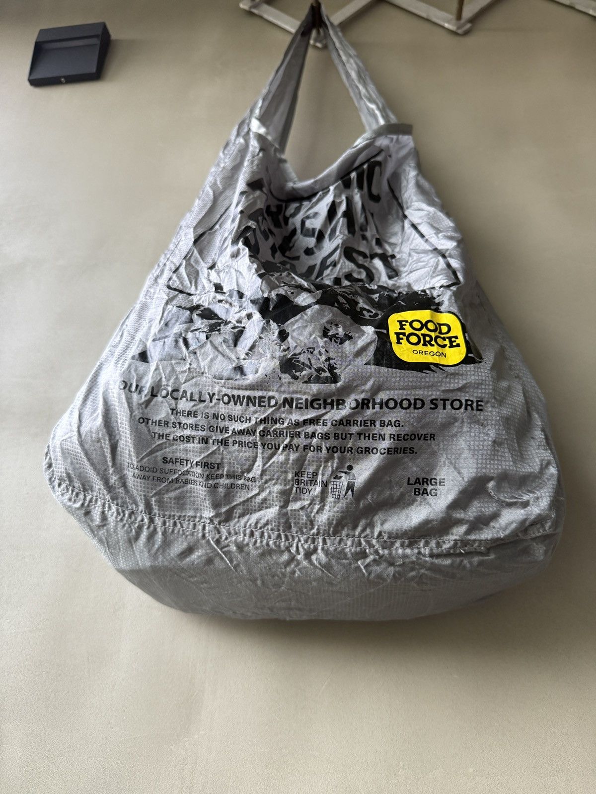 Japanese Brand Food Force OREGON Japan Ripstop Nylon Packable Eco Tote Bag Size ONE SIZE - 8 Thumbnail