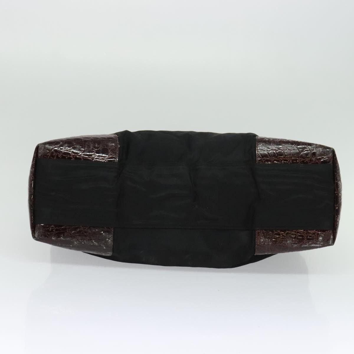 Prada PRADA Hand Bag Nylon Black Gold Size ONE SIZE - 9 Thumbnail