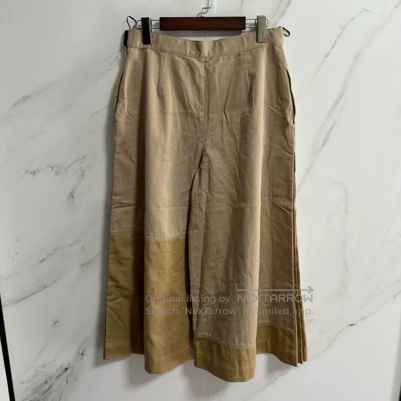 Loewe Loewe Khaki Wide Leg Pants Size 25" / US 0 / IT 36 - 2 Thumbnail