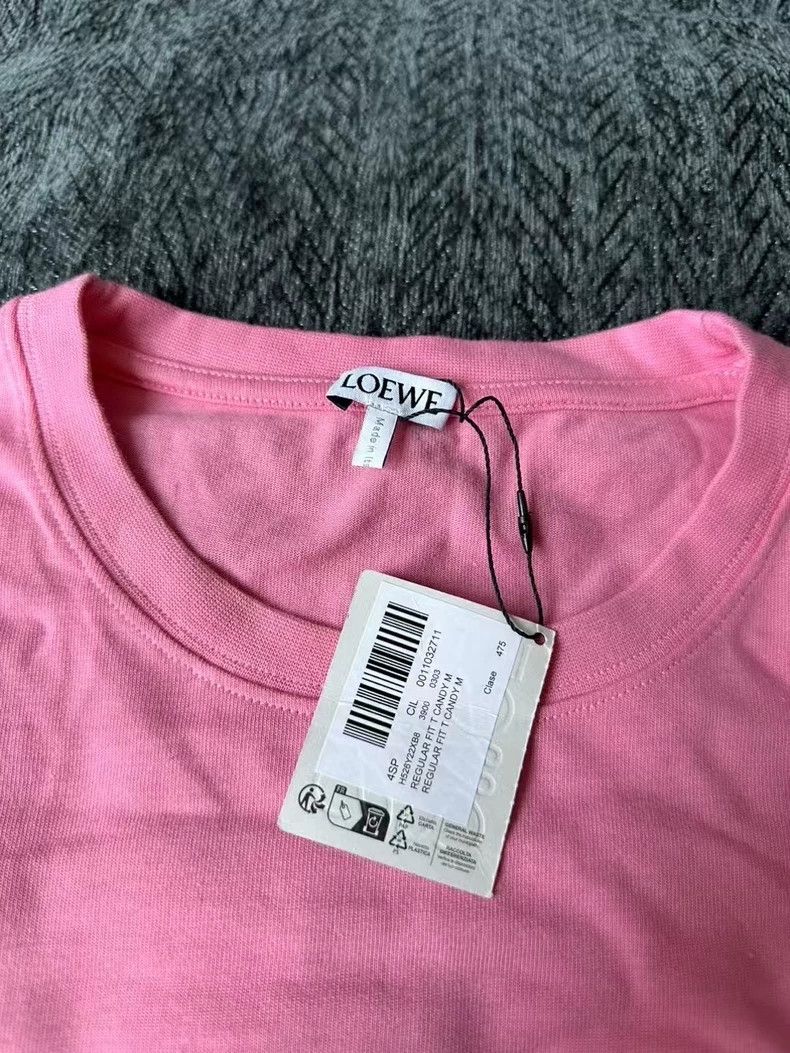 Loewe LOEWE Pink embroidered large logo short sleeves Size M / US 6-8 / IT 42-44 - 3 Thumbnail
