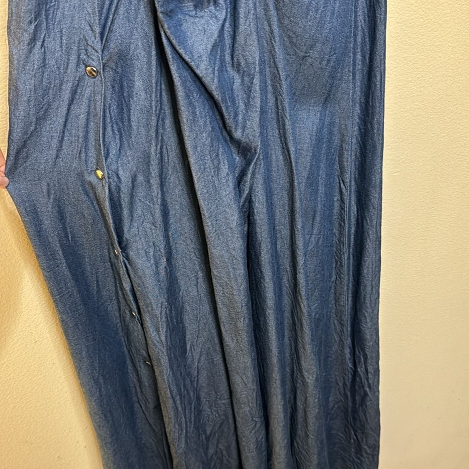 Zara Zara Trf Chambray Midi Maxi Dress Snap Button Side Size M Size M / US 6-8 / IT 42-44 - 6 Thumbnail