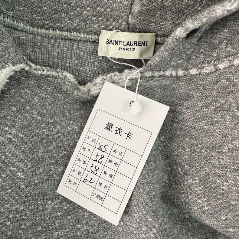 Saint Laurent Paris Saint Laurent Paris Saint Laurent Gray Hoodie for Women-25 Size US XS / EU 42 / 0 - 8 Thumbnail