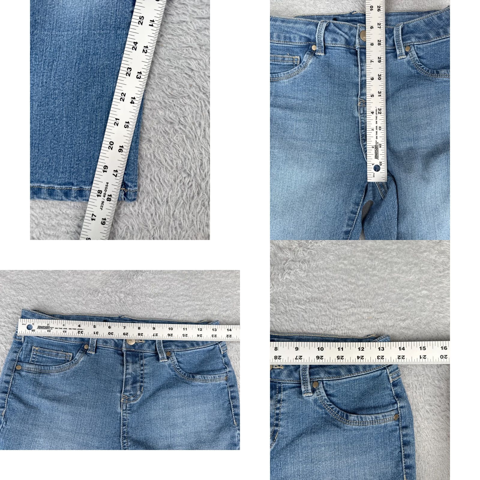 Vintage D.Jeans Jeans Womens 4 Blue Denim Capri Mid Rise Cotton Blend Embroidered 26x18 - Capri Jeans Womens Blue Denim 4 Mid Rise Embroidered Cotton Blend Size 27" / US 4 / IT 40 - 8 Thumbnail