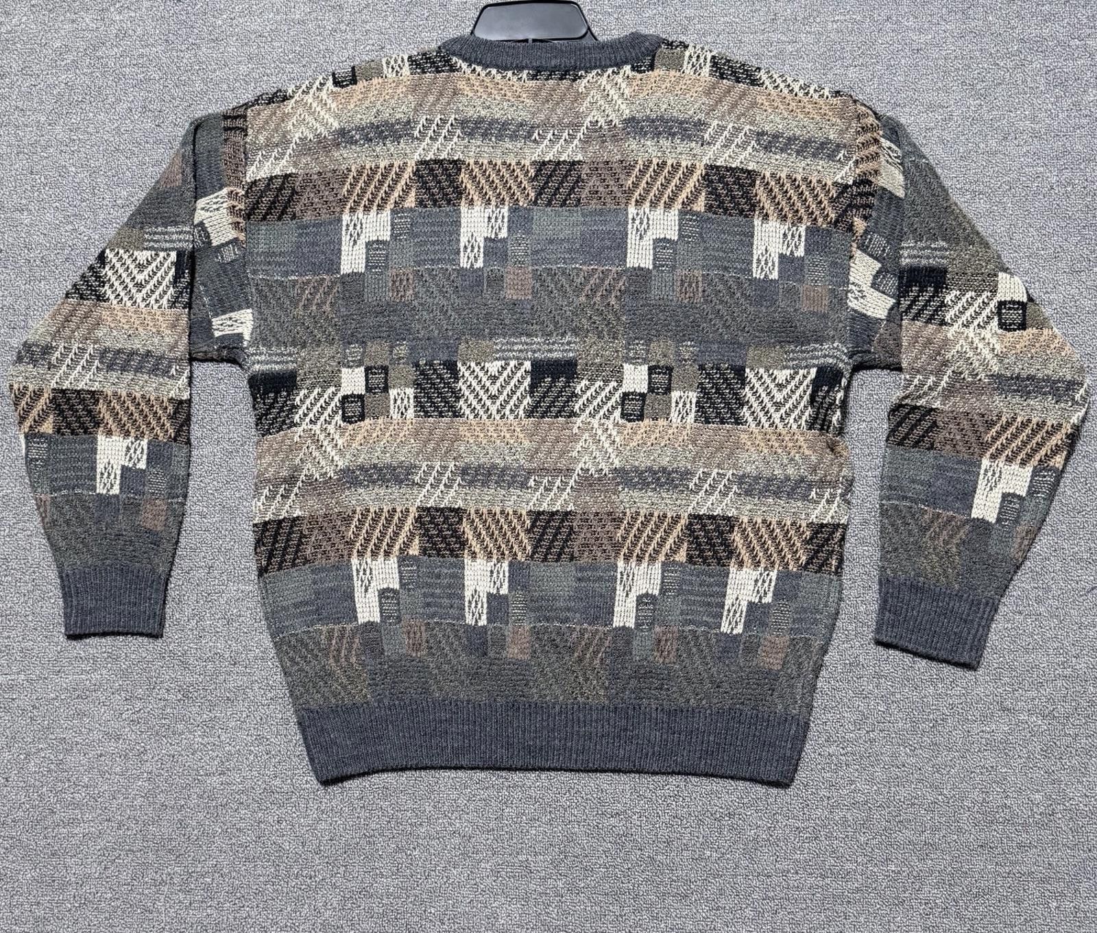 Jantzen NWT Vintage Jantzen Geometric Jacquard Sweater Mens L 90s Size US L / EU 52-54 / 3 - 2 Thumbnail