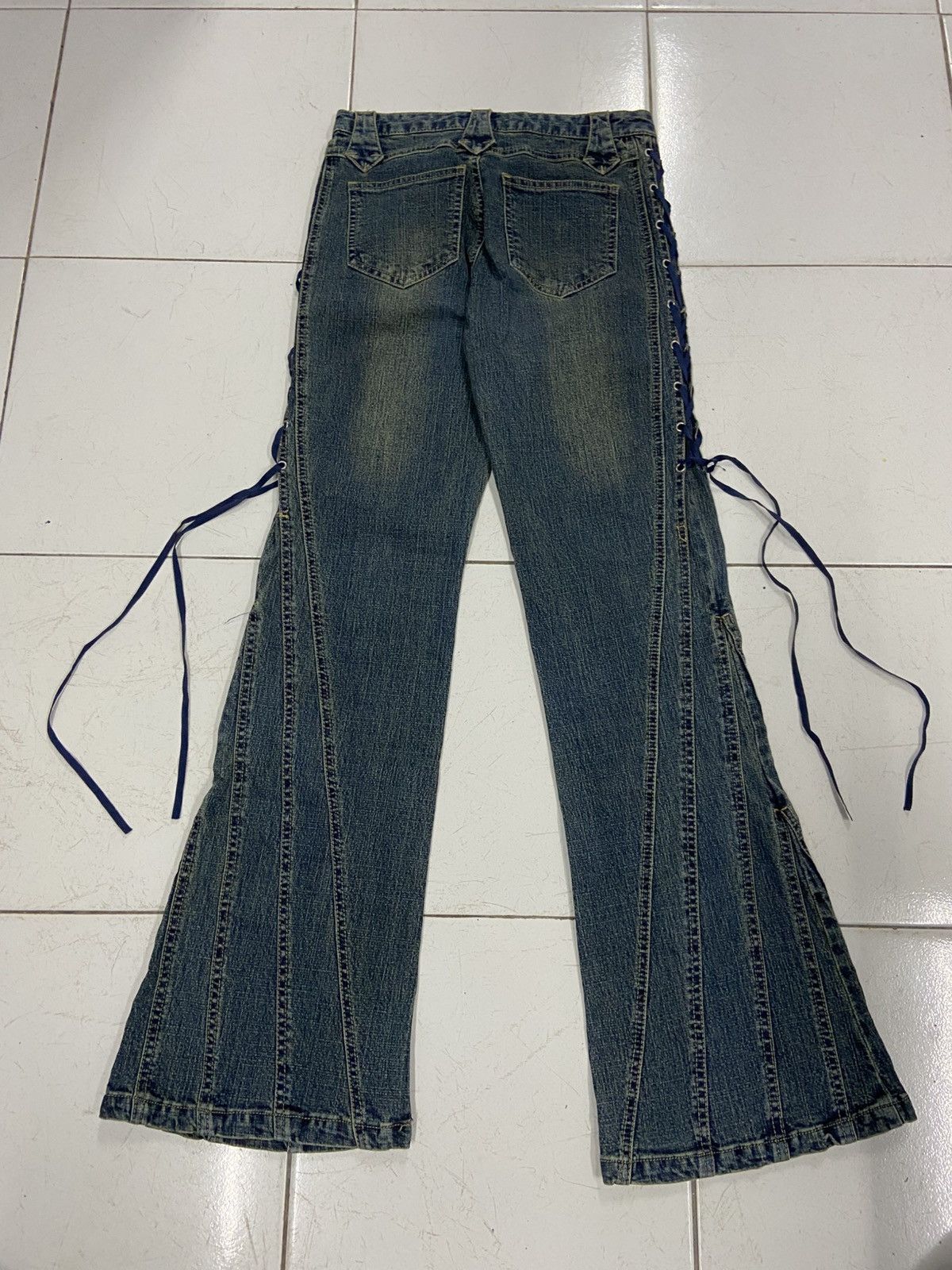 Japanese Brand BROW DWIN FLARE DENIM JEANS Size 24" / US 00 / IT 34 - 2 Thumbnail