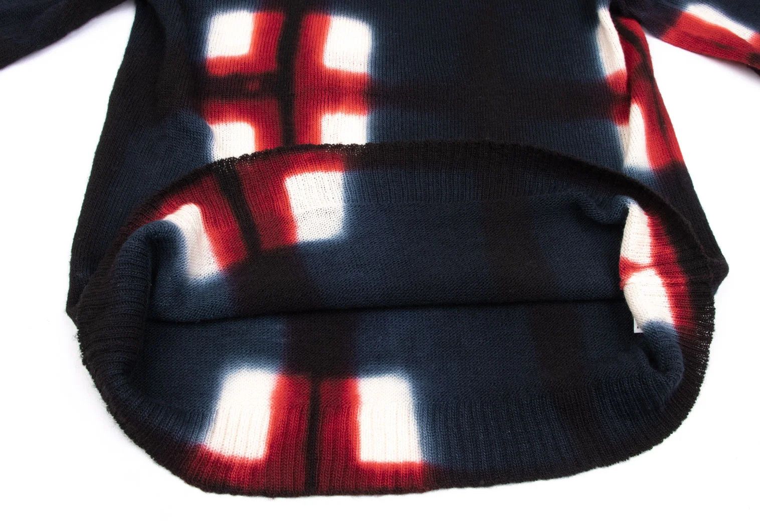 Yohji Yamamoto Yohji Yamamoto Wool Dyed Check Knit Navy Red Size US M / EU 48-50 / 2 - 8 Thumbnail