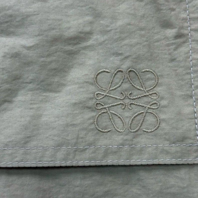 Loewe size S Khaki co-branded embroidered logo shorts