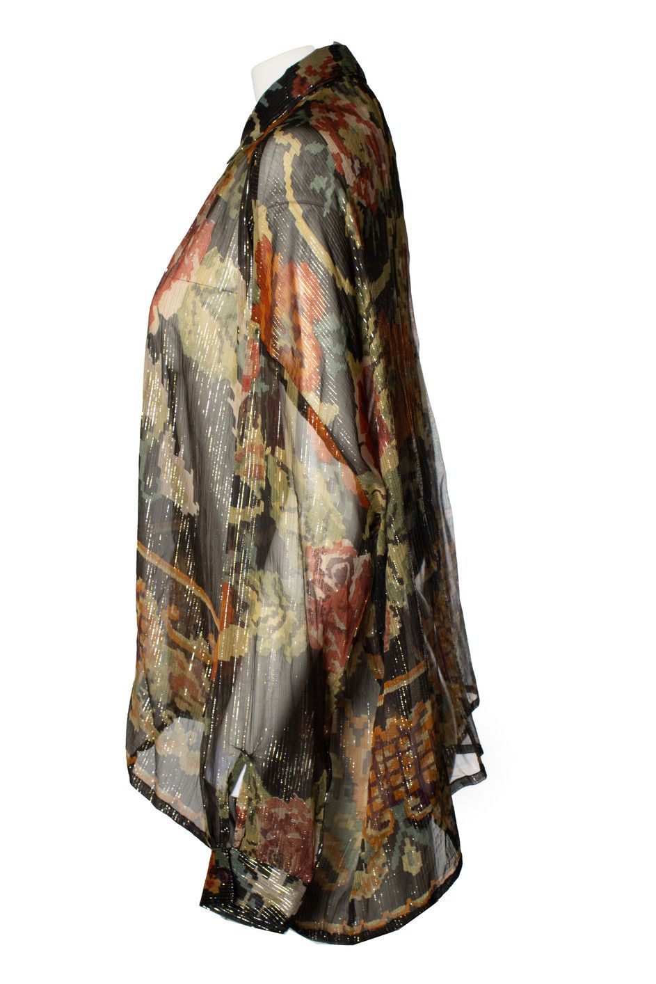 Mes Demoiselles Mes Demoiselles, floral printed Moroki lurex blouse Size XS / US 0-2 / IT 36-38 - 2 Thumbnail