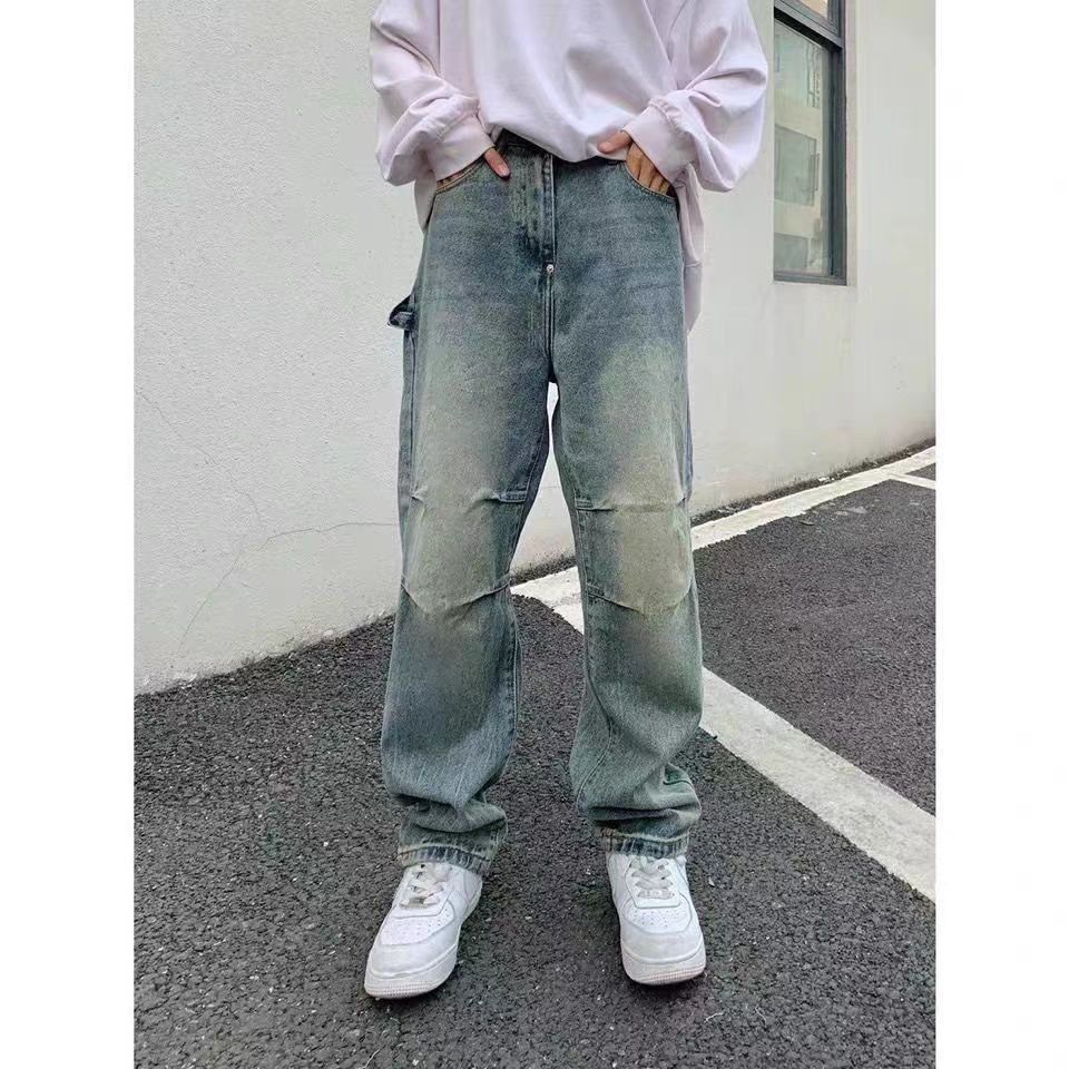 Designer × Jean × Vintage Street Hip Hop Wide Leg Baggy Jeans Size US 34 / EU 50 - 1 Thumbnail