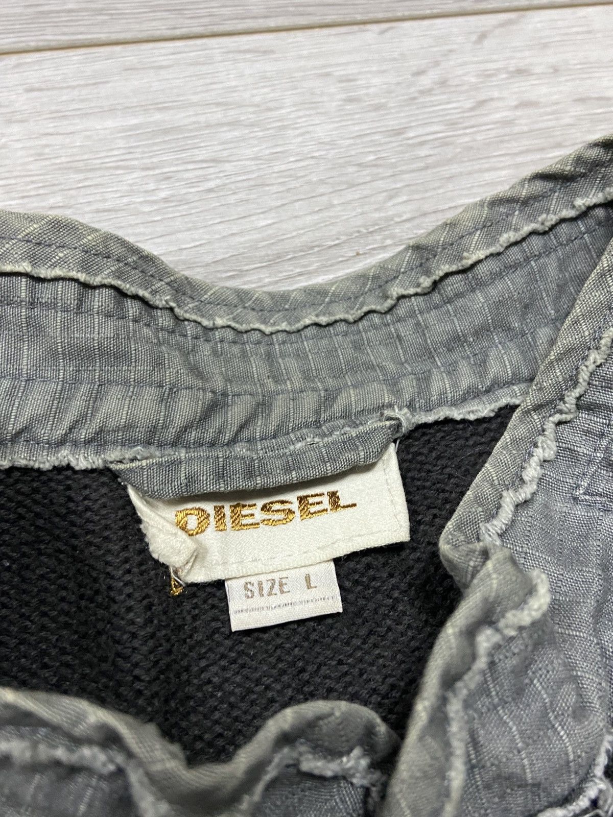 Diesel Diesel avant-garde vintage knitted zip sweater Size US L / EU 52-54 / 3 - 8 Thumbnail