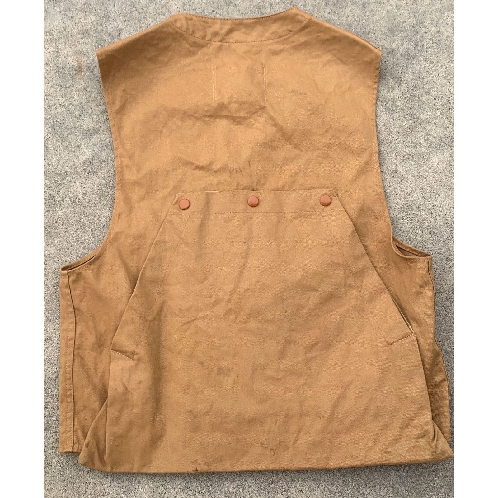Hunter VINTAGE DE-LUXE For Hunters By Storm-Pruf Hunting Vest WPL # 11450 Japan M Brown 100% Cotton Mens Size US M / EU 48-50 / 2 - 5 Thumbnail