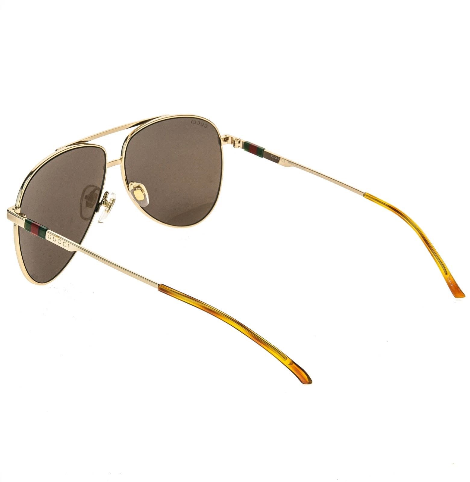 Gucci GUCCI GG1677S Stripe 1677 Gold Sport Aviator Sunglasses 002 Size ONE SIZE - 3 Thumbnail