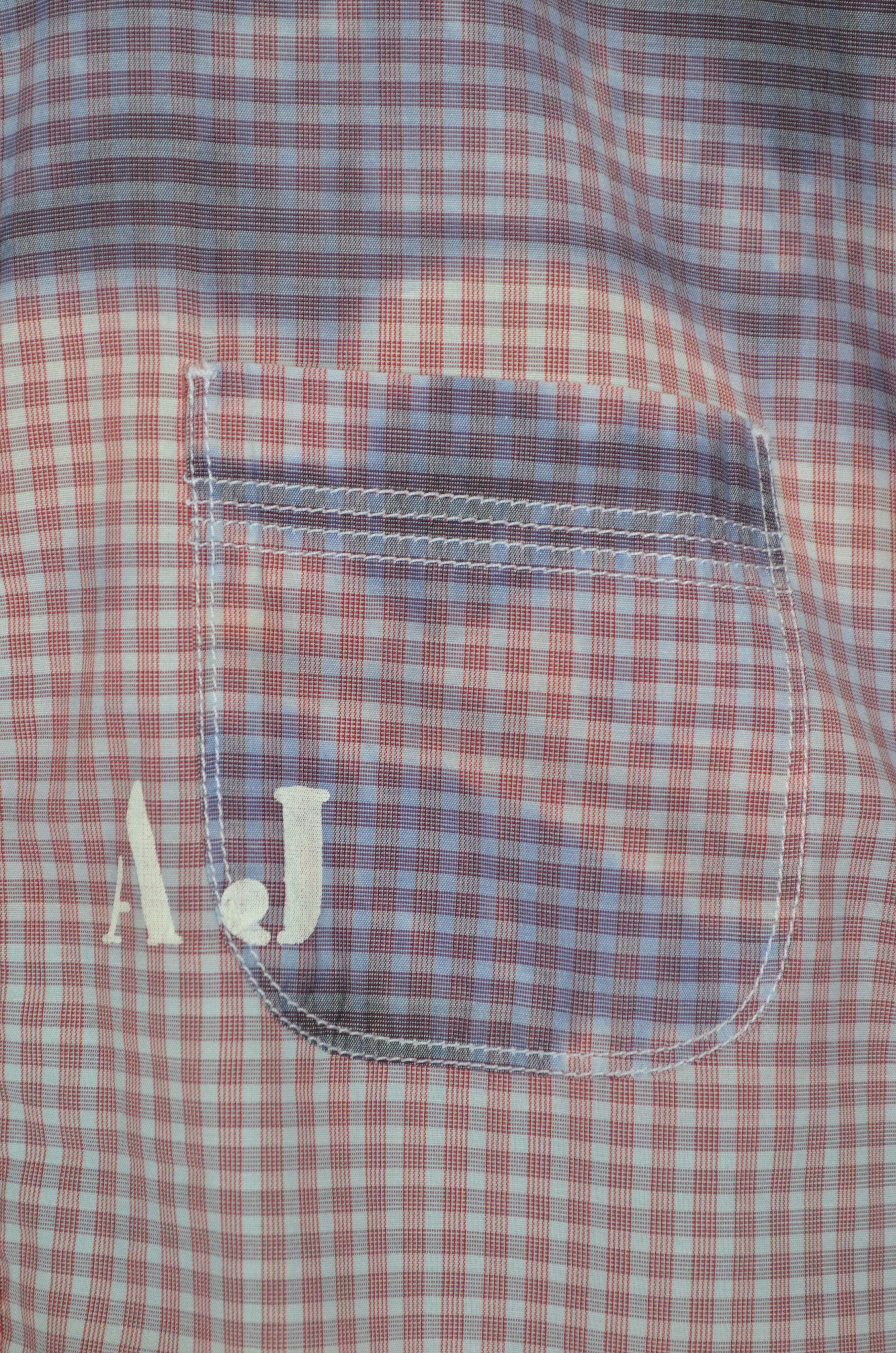 Armani × Vintage Vintage 90s Armani Jeans Check Logo Dyed Shirt Size XXL 2XL Size US XXL / EU 58 / 5 - 6 Thumbnail