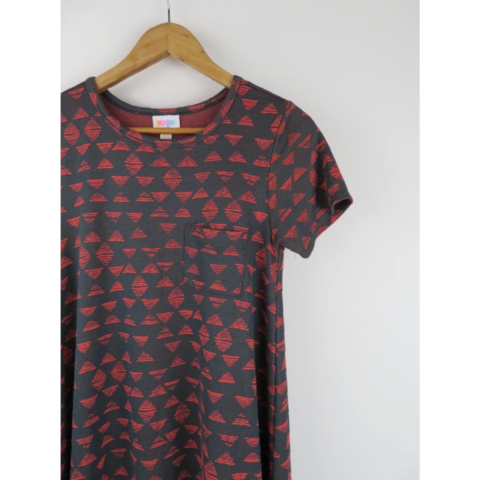 Vintage Lularoe Carly Dress Jacquard Gray Pink Unicorn Geometric Suzian XXS Dress Size XXS / US 00 / IT 34 - 2 Thumbnail