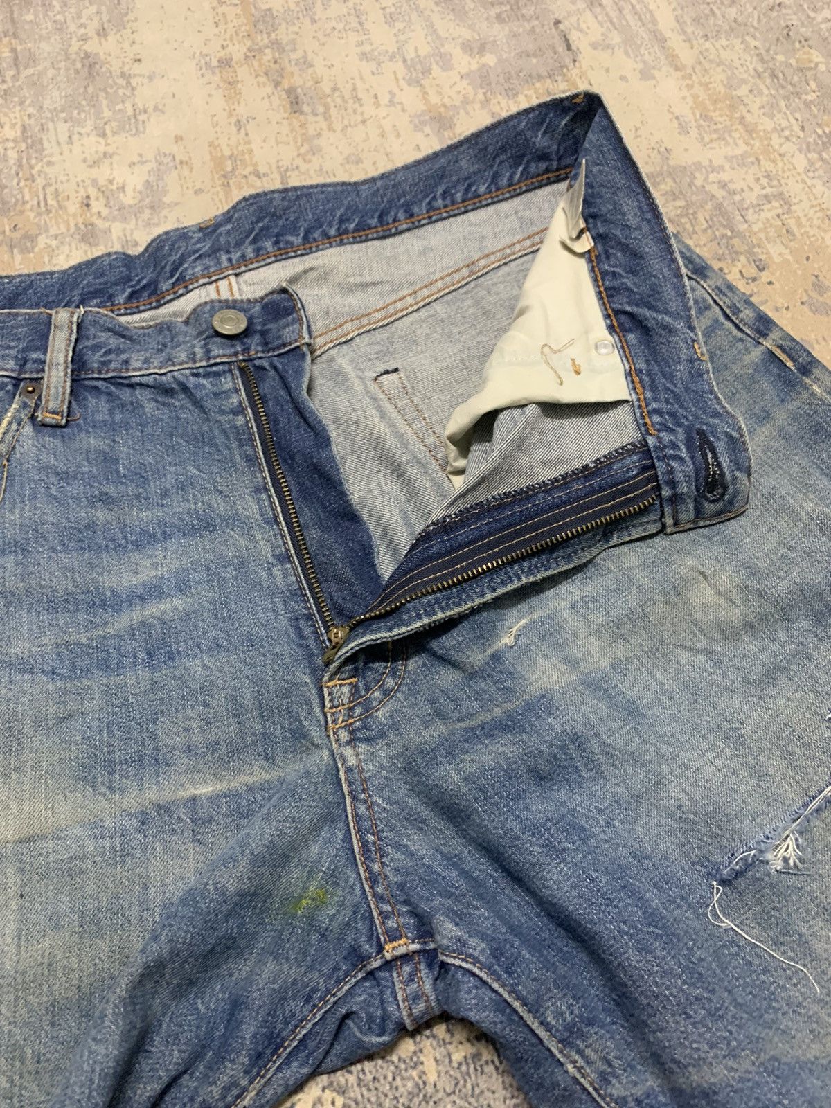 Japanese Brand Distressed Denim Japanese GU Vintage Jeans 34x29 Size US 34 / EU 50 - 6 Thumbnail