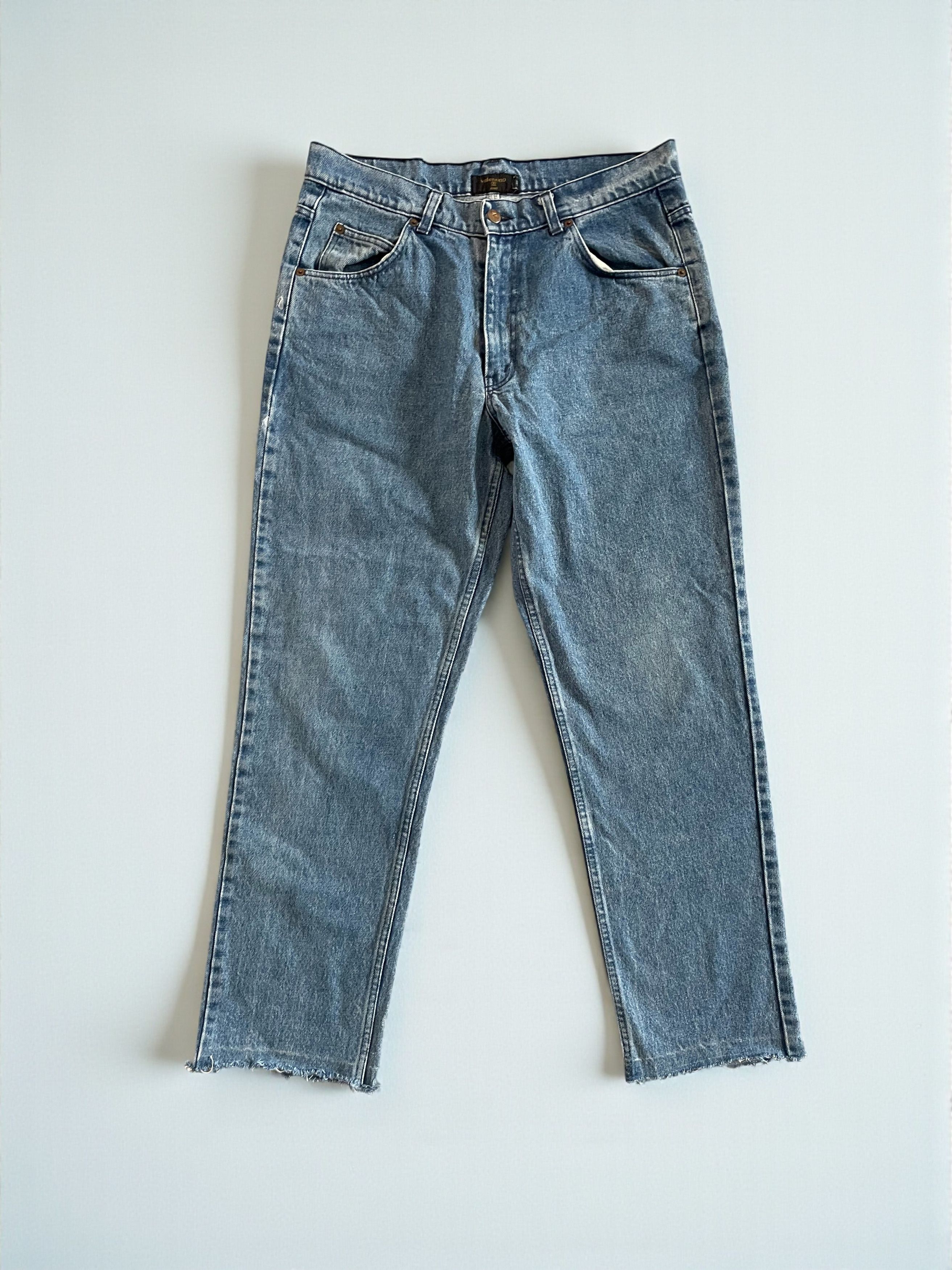 Valentino Vintage 90s Valentino Blue Jeans 38 XXL Size US 38 / EU 54 - 1 Thumbnail