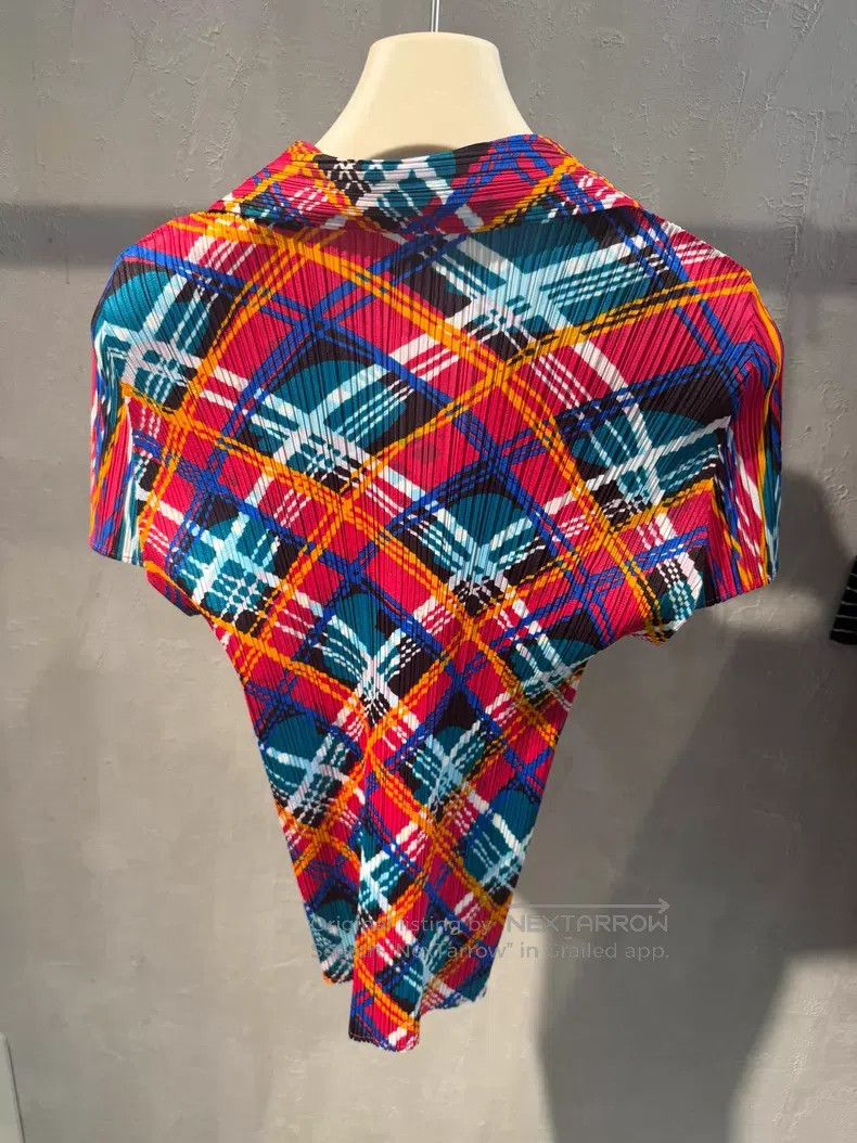 Issey Miyake Issey Miyake Color-Blocked Short Sleeve Top Size L / US 10 / IT 46 - 2 Thumbnail