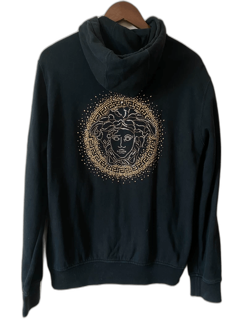 Versace Versace Black Hoodie with Decorative Design Size US M / EU 48-50 / 2 - 1 Thumbnail
