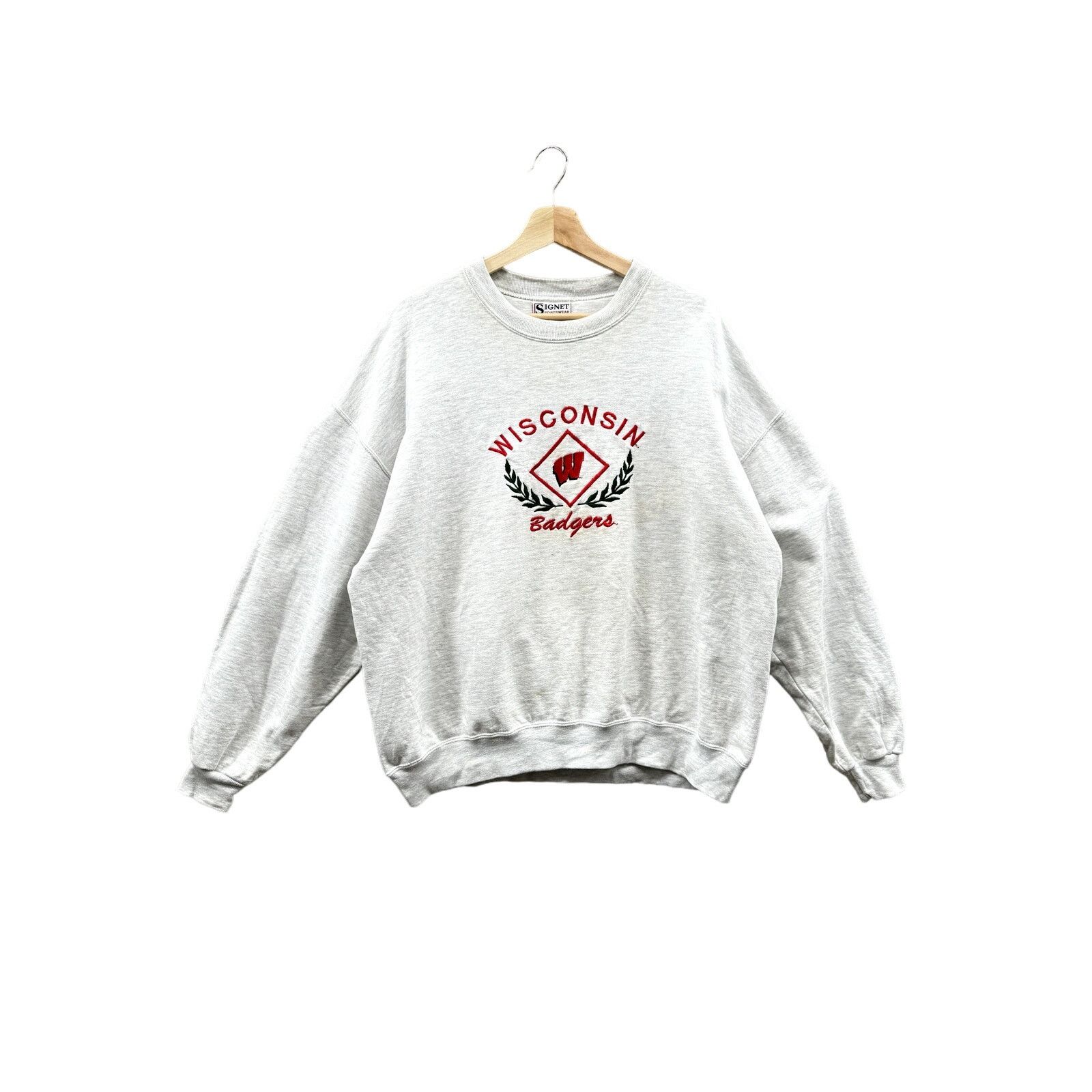 Vintage 1990's Wisconsin University Badgers Embroidered Crewneck Size US XL / EU 56 / 4 - 1 Thumbnail
